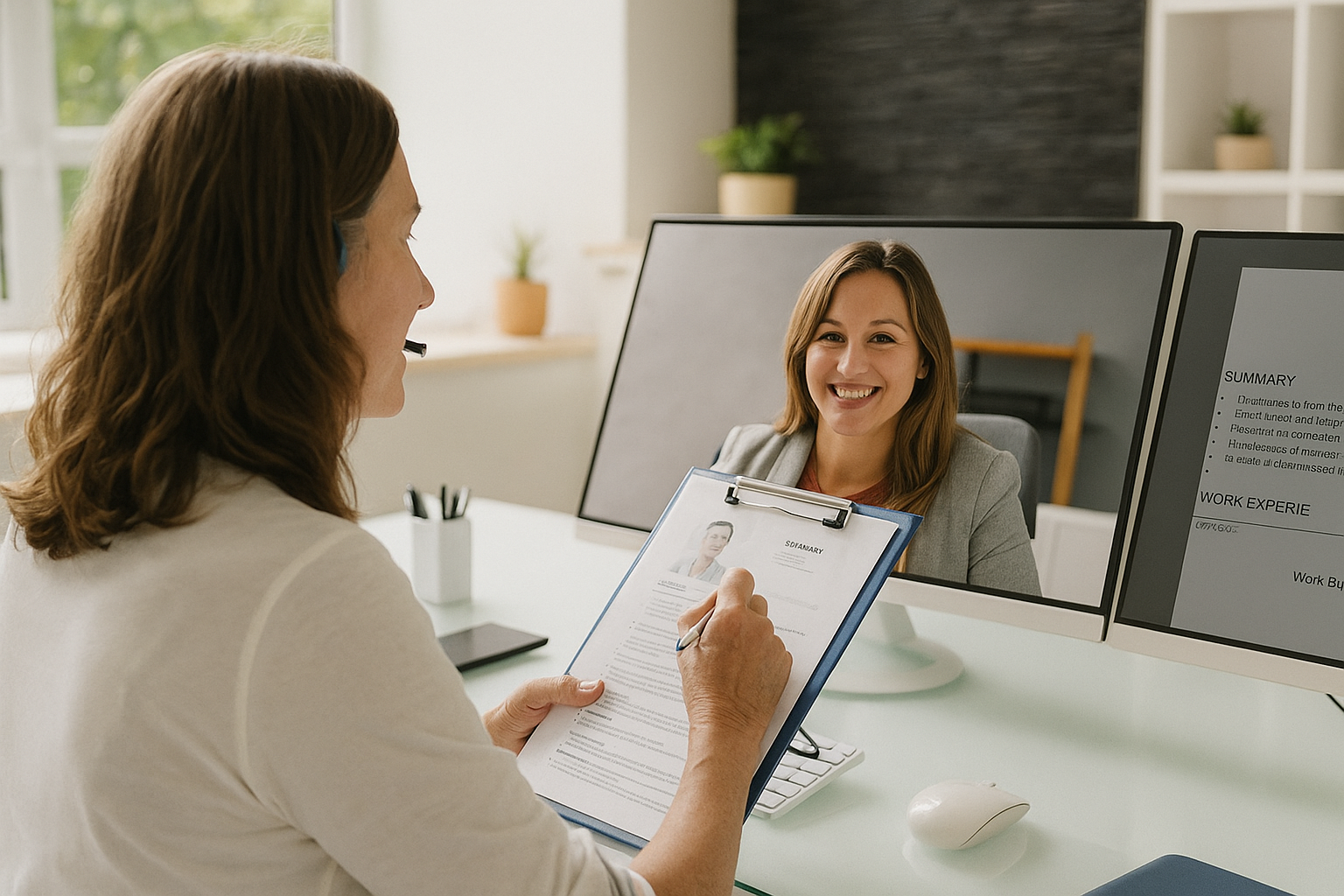 Woman on GLP-1 medication consulting a Bravella Health dietitian virtually.
